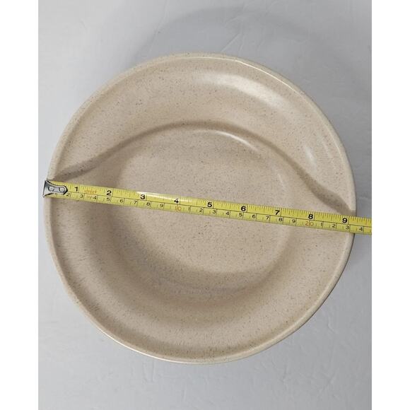 Vintage McCoy Pottery Tan Speckled Serving Bowl #593 Made in USA Cali Original - Picture 6 of 9